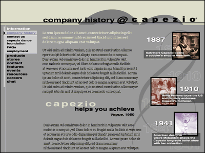Capezio company history page